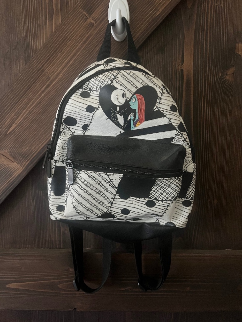 Disney The Nightmare Before Christmas Jack & Sally Mini Backpack Black & White